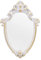 Eaoundm Miroir mural décoratif vintage en forme de bouclier 41,9 x 27,9 cm (blanc)