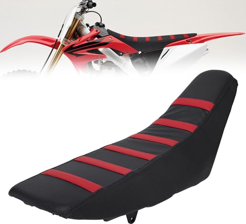 JFG RACING Funda universal para asiento de moto de cross, para CR50, CR80, CR125, CR250, CRF125, CRF250, CRF450, Motocross, Pit Bike, Enduro, color rojo