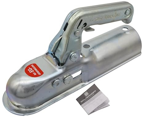 Kugelkupplung 750 kg für Rundrohr Ø 60 mm Winterhoff Albe EM 80 R Ausführung F Zugkugelkupplung WW8-B Anhänger ungebremst Trailer