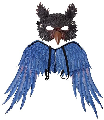 GALPADA Ensemble De Masques Et Dailes De Hibou Pour Halloween Accessoire De Fête Pour Déguisement Danimal