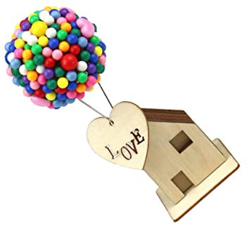 ABOOFAN Miniaturhaus Mit Bunten Luftballons Kreative Dekoration Für Valentinstag Geburtstage Und Festlichkeiten Fördert Geduld Und Kreativität
