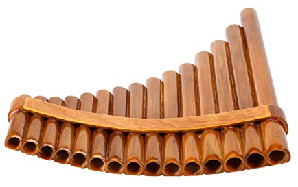 Panflöte, traditionelles Instrument, 15 Pfeifen, Pan-Pfeifeninstrumentschlüssel, einfaches Lernen chinesisches traditionelles Musikinstrument, Reinigungstuch und Tragetasche, linke und rechte Hand
