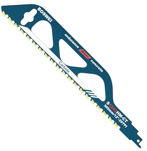 Traxenta 305mm Lame per Sega a Gattuccio, Lame per Seghe Alternative, Lame Sega a Sciabola Metallo, Carburo Accessorio Sega Universales, per Il Taglio di Calcestruzzo Poroso, Mattone Rosso, Legno