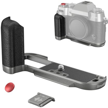 SMALLRIG X-T50 Handgrip, Silicone L-Shape Grip for FUJIFILM X-T50 Camera, Integrated Quick Release Plate for Arca, with Shutter Release and Hot Shoe Cover, Charcoal Silver - 4712B