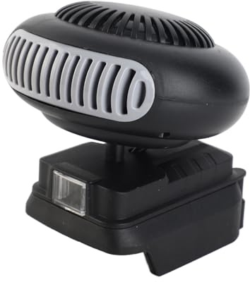 Kleine Raumheizung, 170 W, 18 V, Batteriebetrieben, 2 Gänge, Temperatur, Leiser Kabelloser Elektrischer Heizlüfter für BL1815 BL1820 BL1530 BL1840 BL1850 BL1860 für Auto Drinnen