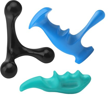 APOMOONS Juego de 3 masajeadores de punto gatillo para cuello, espalda y dispositivo de masaje