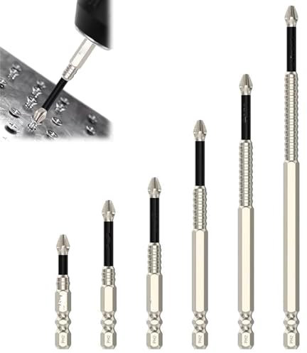 Juego de brocas de destornillador de alta magnética, puntas magnéticas antideslizantes fuertes para taladro de impacto, juego de brocas de precisión duraderas, juego de brocas de destornillador de