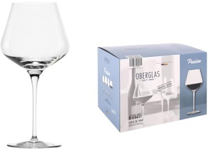 Inde Set de Copas de Vino Passion 640 ml 6 Piezas - Cristal fino - Tecnología Alemana