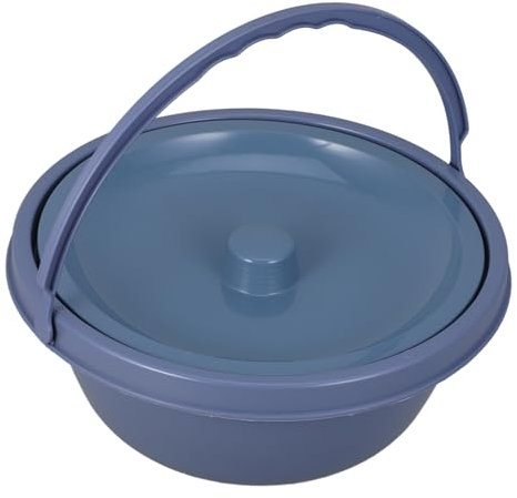 WRITWAA Toilette Portatile Per Adulti Vaso Da Notte in Plastica Coperchio Antiputrefazione Orinatoio Comodo Per Anziani, Donne Incinte e Uso Domestico