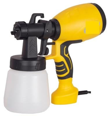 Pistola per verniciatura, Spruzzatore elettrico multiuso for pittura murale, disinfettante alcolico e purificazione dell'aria domestica, Verniciatura liscia(Yellow)