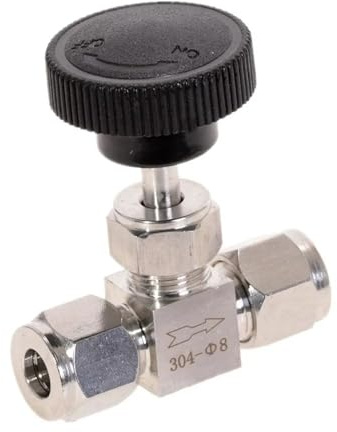 Robinet à pointeau réglable OD 3 4 6 8 10 12 mm Tube en acier inoxydable Pression Droite Carte Ensemble Grue(1/2)