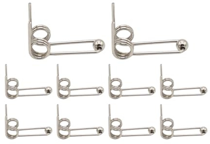 Ysyqkn 10x Alambre de Metal de Repuesto de Doble, Antioxidante, Diámetro: 1,2 Mm para Varillas de Hierro, Rulos para El Cabello, Permanentes, 28mm