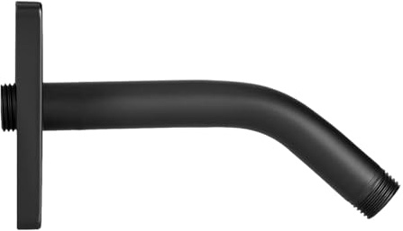 Braccio doccia in acciaio inox 304 resistente, 15,2 cm, con flange quadrate di grandi dimensioni, fori per pareti e design antiruggine, braccio doccia spesso in acciaio inox