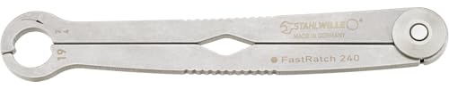 STAHLWILLE 240 19 | FastRatch Ratschenschlüssel 19 mm - 3/4  | offener Ringschlüssel mit Ratschenfunktion, Maulschlüssel | ideal für Bremsleitungen, Überwurfmuttern | Made in Germany