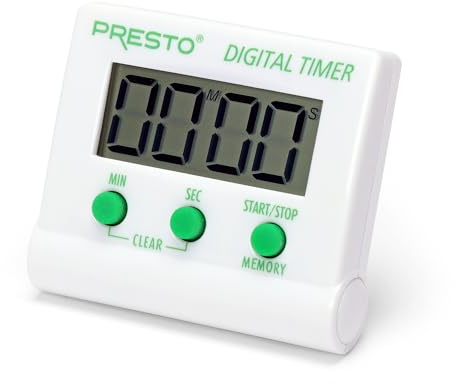 Presto 04213 Timer Elettronico Digitale, Plastica, Bianco