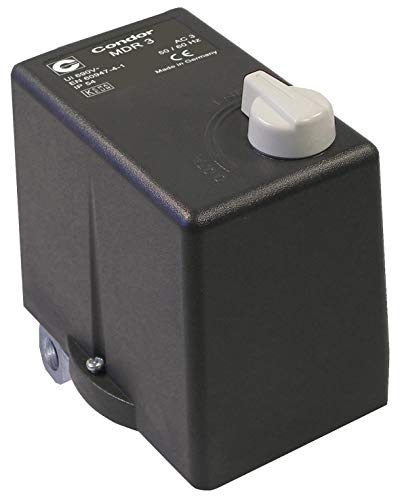 ELMAG Druckschalter CONDOR MDR 3 EA/11 bar, 400 Volt (4,0-6,3 A), Grau, Schwarz