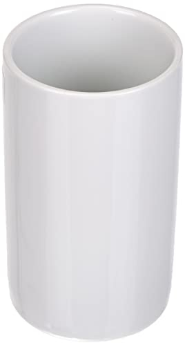 Spirella Zahnputzbecher Zahnbürstenhalter Keramik Tube 7x11,5 cm Weiß, White, 1 Stück (1er Pack)