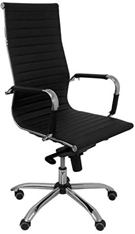 Piqueras y Crespo - Sillón Oficina de similpiel Madroño con Brazos fijos, Mecanismo basculante avanzado y Respaldo Fijo, cómodo y Funcional para Oficina de dirección