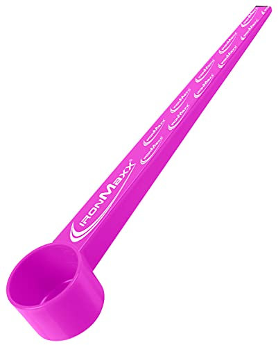 IronMaxx Cucchiaio dosatore Rosa, 30 cm, Misura precisa per i Vostri integratori Alimentari, Facile da Pulire, Ideale per polveri e liquidi