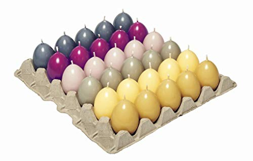 Eikerzen 30 getaucht auf Brett 6 x 4,5 cm (6 Farben / 5 Stück)