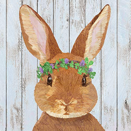 20 Servietten Hase im Portrait als Tischdeko oder zum Basteln mit Decoupage 33x33cm
