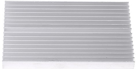 Restokki Kühlkörper, Aluminium Kühlkörper Kühlkörper Modul DIY Kühlergrill Form Kühlkörper Chip für IC LED Leistungstransistor Router Elektronische Röhren 100 * 60 * 10mm