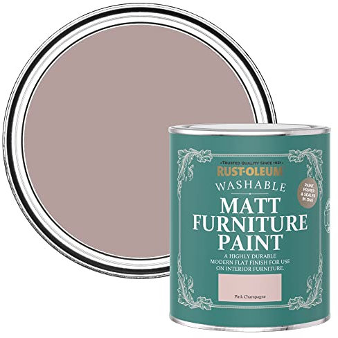 Rust-Oleum Peinture Rose Mate & Lessivable pour Meubles, Finition Mate - Champagne Rosé 750ml