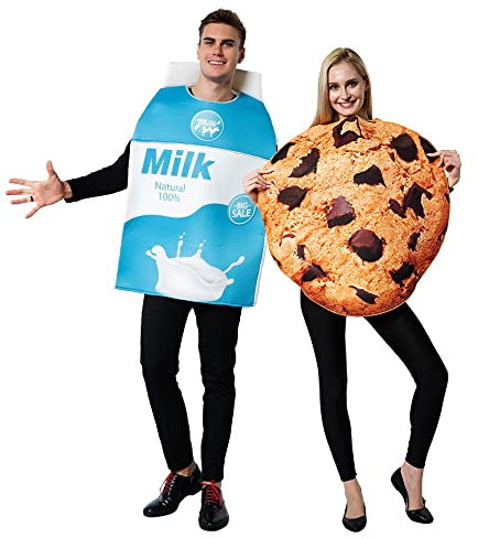 EraSpooky Disfraz De Cosplay De Leche Y Galletas Para Adultos Traje De Fiesta Divertido Ropa De Halloween