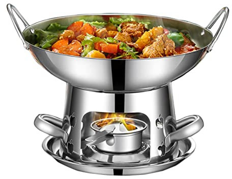 Camping Cookware Set, Portable Spirit Cooker With Pot, Camping Stove for Indoor Use, Alcohol Stove for Outdoor Camping,8in