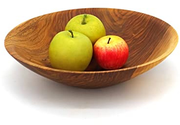 Generisch Gedrechselte Schale, Obstschale, Dekoschale, Holzschüssel ∅30 cm Handarbeit aus Deutschland, massives Walnussholz, Holzschale, unikat, nachhaltig, umweltfreundlich, Walnussholz