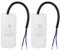 PATIKIL CBB60 40uf Fonctionnement Condensateur,2pcs AC 450V 2 Fils 50/60HZ Cylindre 65x44mm pour Eau Pompes, Lavage Machines Moteur Démarrage