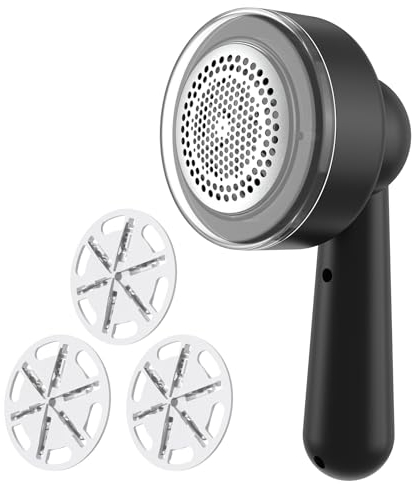 Levapelucchi Elettrico, Portatile Ricaricabile USB Leva Pelucchi Maglioni Elettrico con 2 Lame Di Ricambio a 6 Foglie, Rimuovi Pelucchi Per Abbigliamento, Maglioni, Mobili, Lana, Moquette