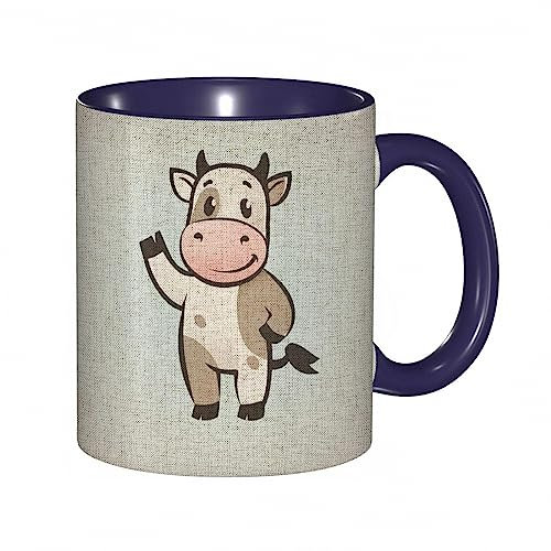 RFSHOP Tazza da caffè personalizzata con stampa carina per ragazzi 325 ml tazza da tè in ceramica con manico per casa ufficio Natale compleanno