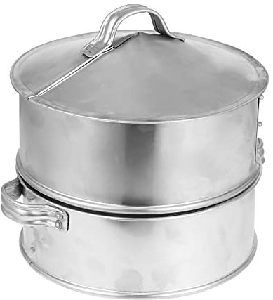 Olla arrocera Vaporera de aleación de aluminio Cesta de con tapa Olla de for alimentos Utensilios de cocina al for cocinar al Dim Sum Dumplings Bollos Verduras Carne Pescado Arroz Vaporera de metal de