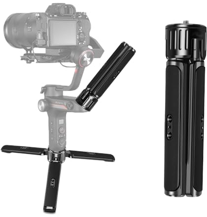 Akeipho Aluminum Heavy Duty Mini Tripod, Desktop Tabletop Stand Tripod for DSLRs Gimbals, Zhiyun Weebill/Crane/Lab, DJI Ronin S/SC/RS/RSC Series, Osmo Mobile, Gimbal Handle Grip Stabilizer Tripod