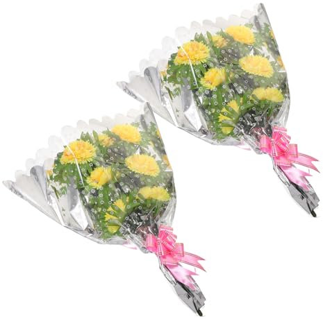 MAGICLULU 2pezzi Fiori Artificiali Per Cimitero Bouquet Di Decorazione Per Sacrifici Da Resistente Agli Agenti Atmosferici Design Realistico Per Lapidi e Decorazioni Funebri