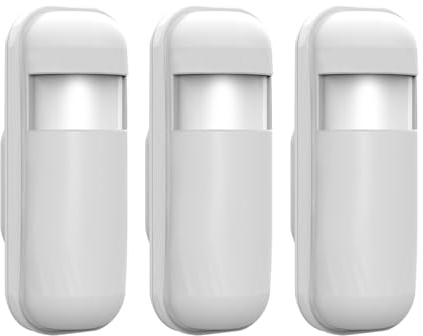 3 PACK LWOHSI Sensore Movimento PIR Volumetrico Rilevatore antifurto allarme casa Wireless Senza Fili, compatibile con tutte le centrali