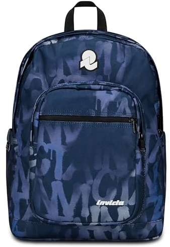 Invicta Jelek Fantasy Zaino Scuola Superiore Ragazzo, Capiente, Doppio Scomparto, Tasca PC e Borraccia, Blu