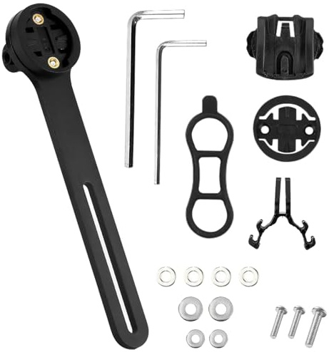 LongZYU Integrierte Fahrradcomputer Halterung für Garmin Edge 1030 1040 500 520 530 540 800 810 830 840 510 200 130 Plus Bryton Rider Cateye Go-Pro Actionkameras Fahrradhalterung Fahrrad GPS Halter