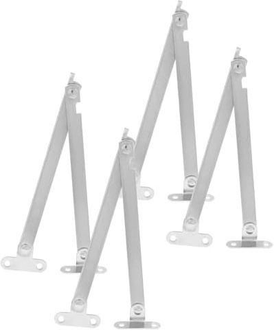 QLEUIFT 4 pcs Armoire Support de Rabat Charniere Porte Placard Pliante Charnière Pliante Charnière de Support de Couvercle pour Placard, Placard, Porte