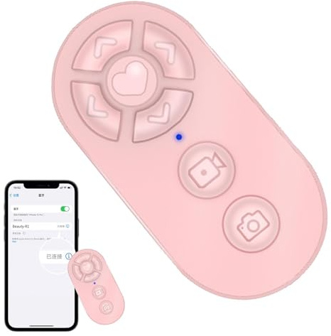 Telecomando per fotocamera del telefono, design a sette pulsanti per telefoni, telecomando senza fili con portata di 15 metri, pratici per selfie, telecomando wireless per