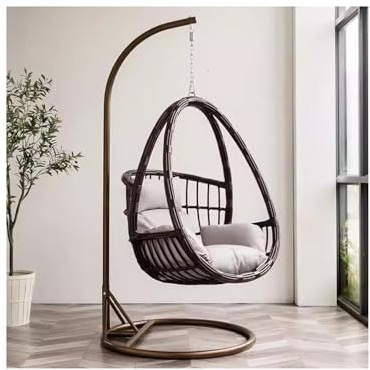 ZKALQECNF Korbstuhl Hängender Korb Rattan Stuhl Hängematte Innen Haushalt Schaukelstuhl Balkon Hängender Korb Stuhl Freizeit Outdoor Hof Schaukelkorb Schaukel Hängesessel Rattansessel