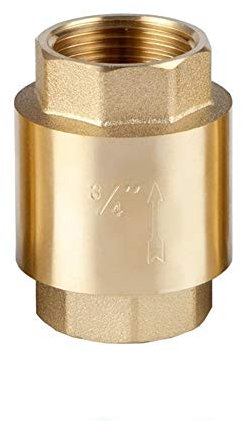 VDOQTLJT Clapet Anti-Retour Femelle en Laiton, 1/2 DN15 DN20 DN25 DN32 1 Pouce, clapet Anti-Retour Vertical à Ressort en Ligne for Eau, Huile et Air(DN20)