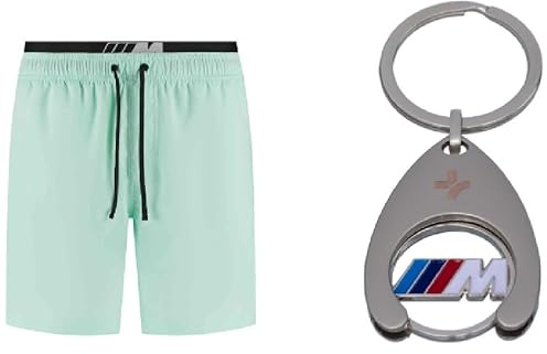 BMW M Perfomance Herren Badehose Größe M Mint M-Logo Shorts Bademode Schwimmhose + Einkaufschip