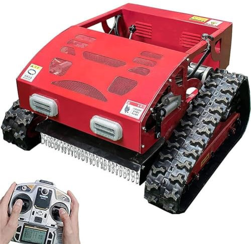 Robot Lawnmower, Gasoline Four Stroke Crawler Mower, 7.5HP, Remote Control, Climbs 45° Incline, Ideal for Farm, Home, Garden, Orchard Use