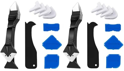 inovia ProJoint – Outil 9 en 1 pour joints, silicone et finitions parfaites - 5 Tampons Remplaçables - Pour Cuisine, Salle de Bain, Évier, Joint de Fenêtre