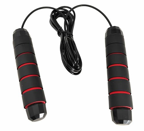 Corde à sauter réglable et légère de 2,8 m – poignée mousse, roulements à bille en acier – Pour fitness, gym, boxe, entraînement cardio, et autres sports
