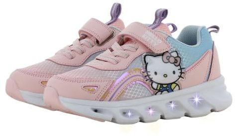 Leomil Hello Kitty Basket Enfant Fille Lumineuses 27, Blanc