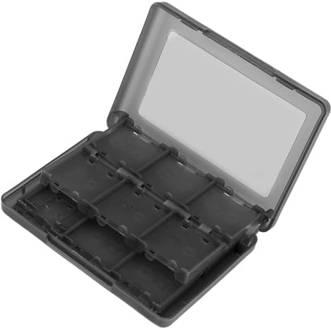 Yinhing 28 Tums Spelkorthållare PP Förvaringsbox för 3DS/DSL/DSI/LL (Svart)