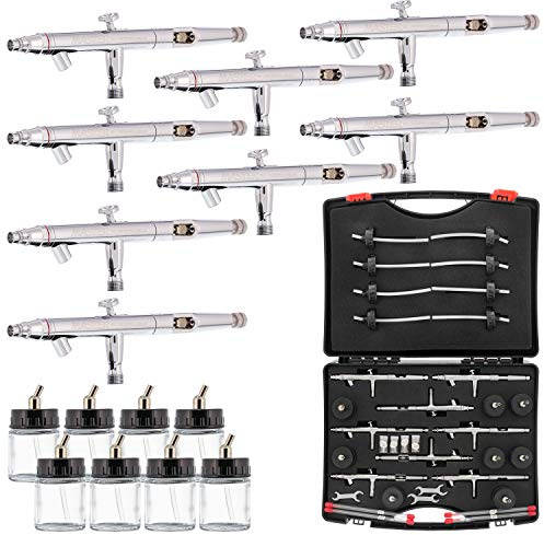 Master S67 Studio Airbrush Set Professional Airbrush Set with 8 Master Model ... by Master Airbrush
